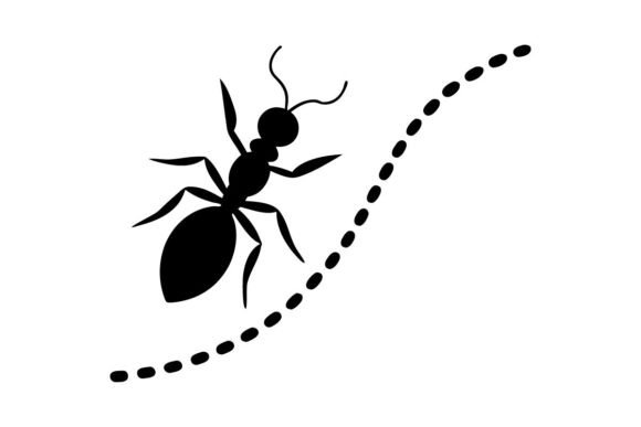 Ant Trail Vector Icon for Modern Graphics and Crafts