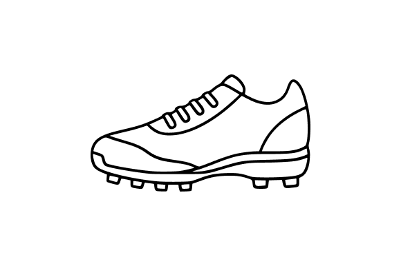 Athletic Soccer Shoe Line Art Clip Art Review