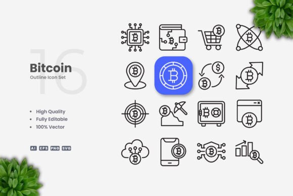 Bitcoin Icons: A Modern Graphic Asset for Local Business Branding