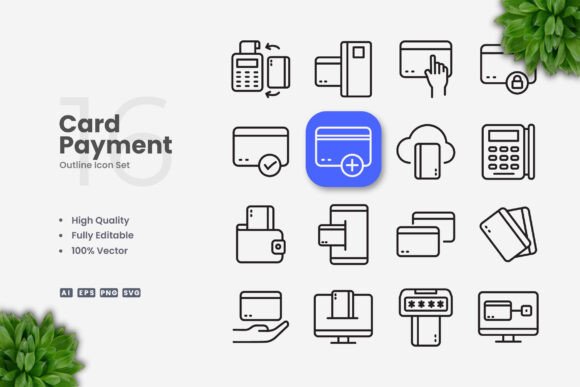 Card Payment Icons for Modern Graphic Design