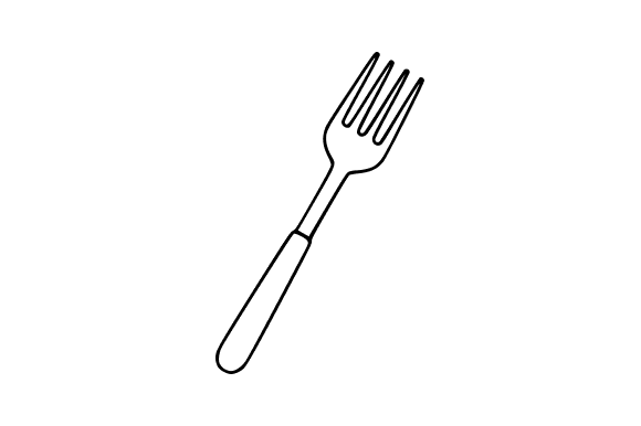 Dinner Fork Clip Art for Modern Graphics and Illustrations