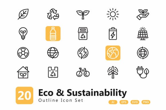 Environment Icon: Clean Graphics for Modern Branding