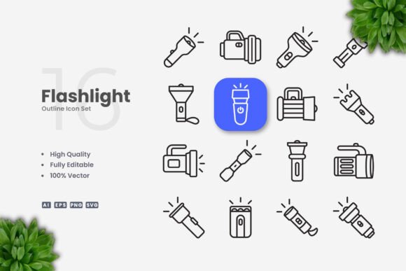 Flashlight Icons: A Modern Graphic Asset for Clean Visual Design