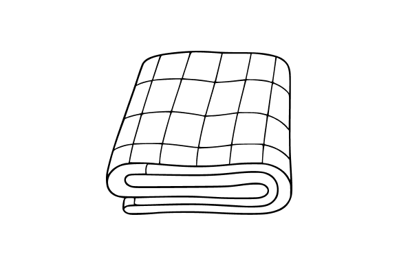 Folded Plaid Blanket Clip Art Graphics for Illustrations
