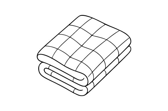 Folded Warm Blanket Clip Art: Cozy Graphics for Handmade Crafts