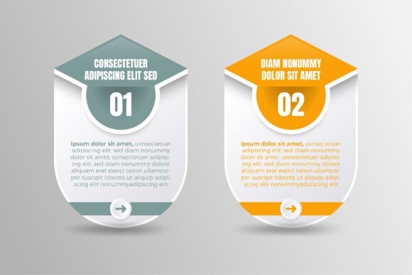 Four Step Infograhic Rounded Graphics for Branding