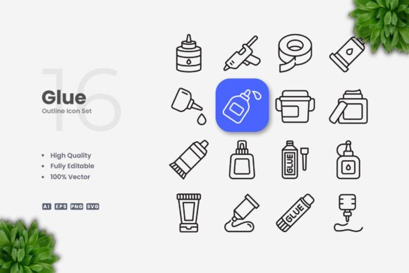 Glue Icons: Clean Graphics for Handmade Creations