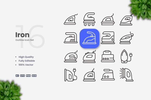 Iron Icons: A Versatile Graphic Design Asset for Digital Sellers