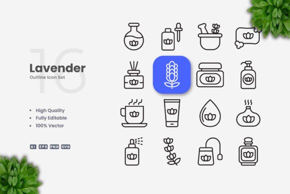 Lavender Icons: A Versatile Graphic Asset for Modern Design