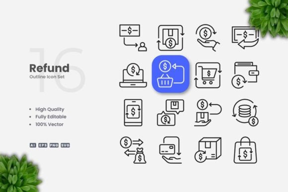 Refund Outline Icons Review for Embroidery Projects