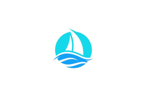 Sailboat Logo Abstract Wave Sea Water Review