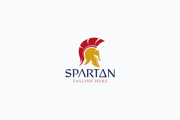 Spartan Warrior Head Helmet Logo Graphics for Modern Logo Templates